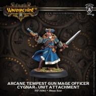 arcane tempest gun mage officer cygnar unit attachment